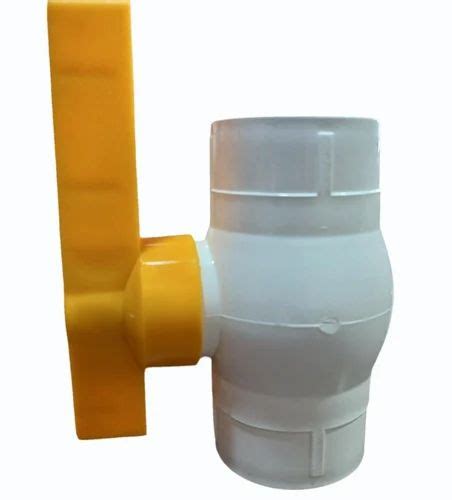 White And Yellow 32mm K Star PP RPVC Ball Valve At 90 Piece In