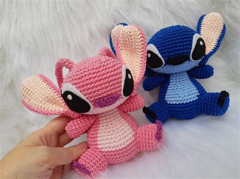 Kit Stitch E Angel Amigurumi Croch Pel Cia Feito A M O Elo