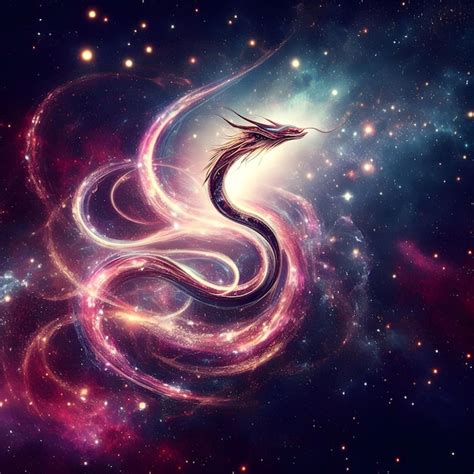 Premium Photo Fantasy Dragon In Space 3d Rendering Abstract Background