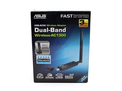 ASUS USB AC56 Dual Band Wireless AC1300 Adapter USB Wifi 2020020