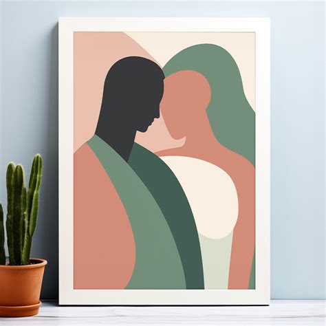 Silhouette Digital Art Print Nonbinary Wall Art Soft Pastel Etsy