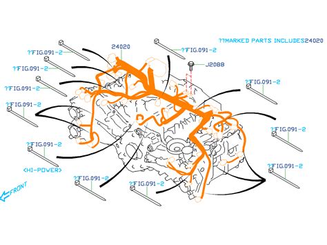 24226AA240 Clip Band Engine HARNESS WIRING Genuine Subaru Part