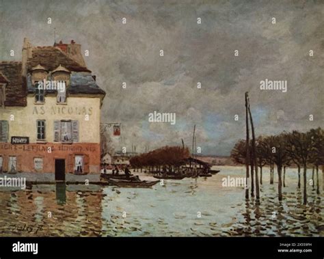 Flood At Port Marly By Alfred Sisley Painted In Housed At The