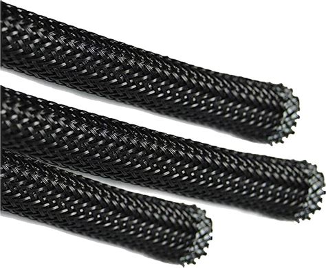 5 Meters 10mm Braided Sleeving Expandable Black Braided Flexible