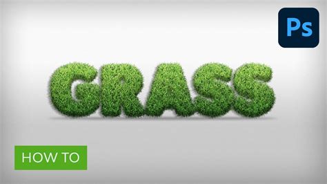 Create A Grass Text Effect In Photoshop Photoshop Tutorial Youtube