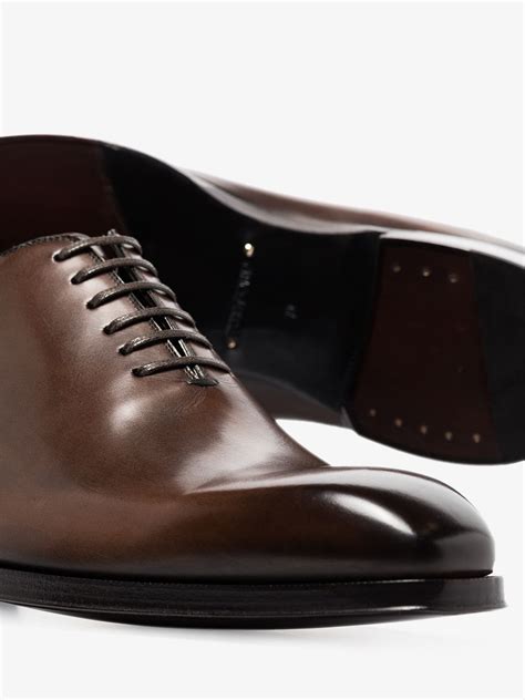 Tom Ford Brown Elkan Leather Oxford Shoes Browns