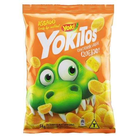 Salgadinho de Milho Queijo Conchinha Yoki Yokitos Pacote 54g Super José