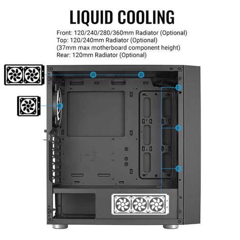 Gabinete Aerocool Skribble Con Crstal Templado Argb Midi Tower Atx