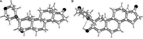 A Chair And B Hydrogen Bond Stabilized Twist Boat Conformation