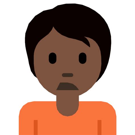 Person Frowning Dark Skin Tone Vector Svg Icon Svg Repo