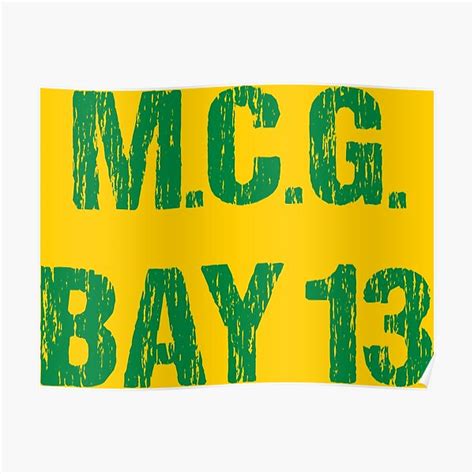 "MCG BAY 13" Poster for Sale by DomGDesign | Redbubble