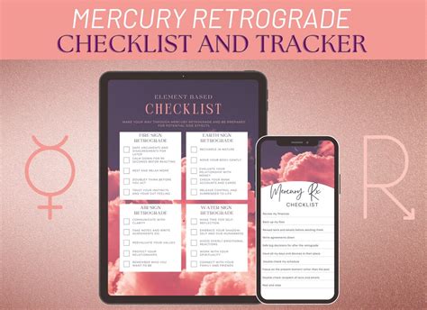 Mercury Retrograde Checklist Mercury Rx Planner Astrology Life