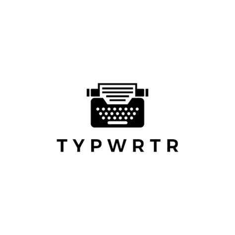 Premium Vector Retro Typewriter Logo Vector Icon Illustration