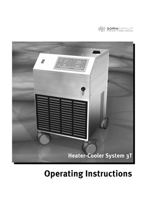 Sorin Heater Cooler System T3 Operating Instruction Feb 2015 Pdf Download