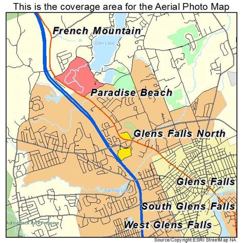 Aerial Photography Map of Glens Falls North, NY New York