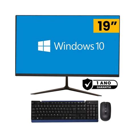 Computador All In One 19 Intel Core I5 8gb Ssd 240gb C Kit Teclado E