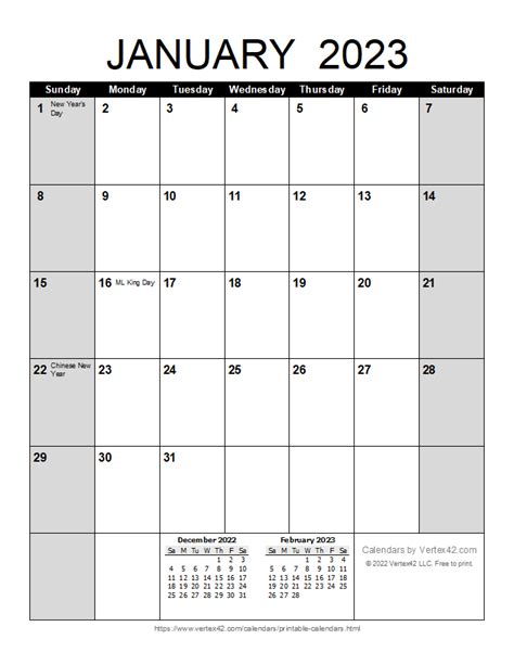 2023 Calendar Templates And Images