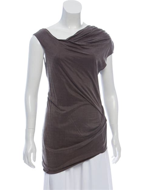 Helmut Lang Ruched Trimmed Asymmetrical Top SPONSORED Ruched Lang