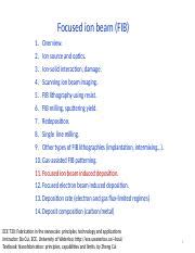 Focused Ion Beam Pptx Focused Ion Beam Fib Overview Ion