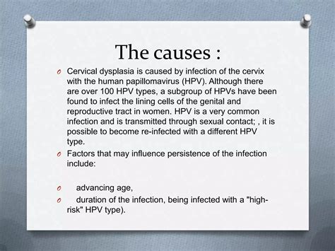 Cervical Dysplasia Ppt