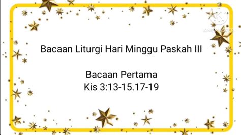 Bacaan Pertama April Hari Minggu Paskah Iii Youtube