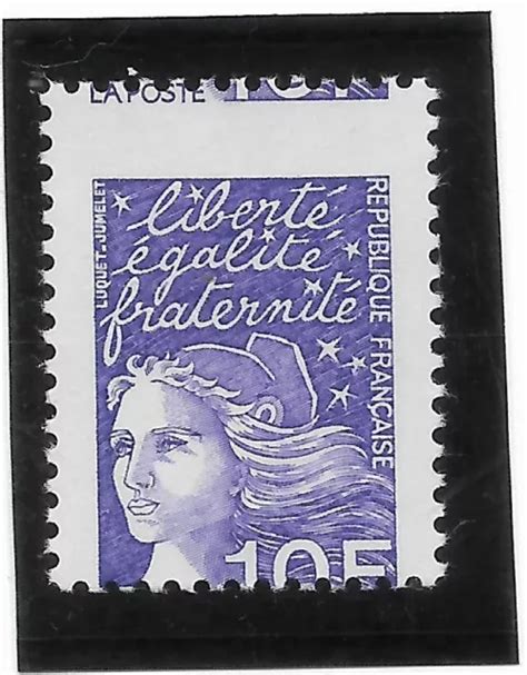 VARIÉTÉ TIMBRE DE France marianne de Luquet n 3099 yvert 10frs neuf