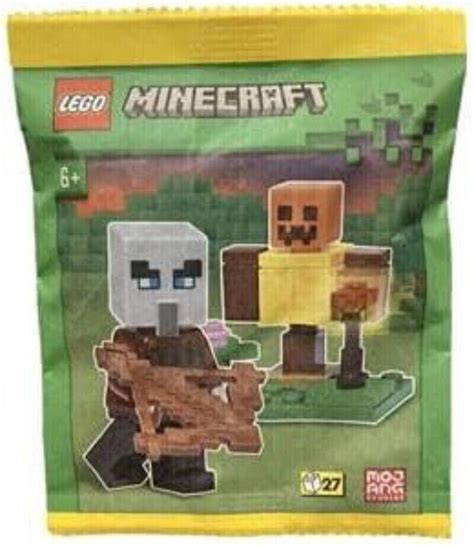 Lego Minecraft Pillager Minifigure With Training Dummy Building Kit