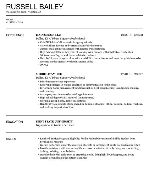 Direct Support Professional Resume Sample Abramcullman7