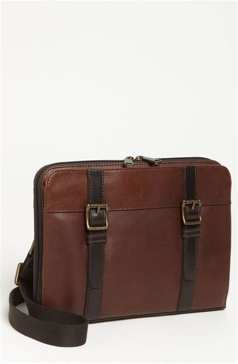 Fossil Estate Messenger Bag In Brown For Men Dark Brown Lyst