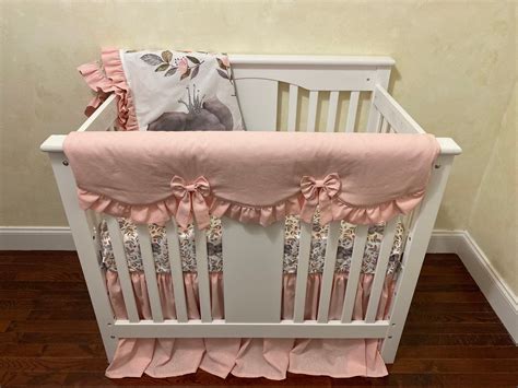 Baby Girl Mini Crib Bedding Set Girl Mini Crib Baby Bedding Blush P