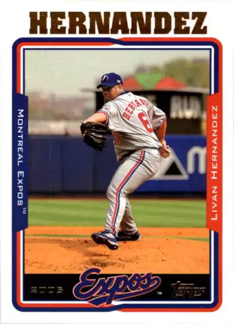 CARTE DE BASEBALL 2005 Topps Montréal Expos 36 Livan Hernandez EUR 1