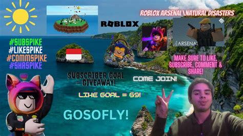 🔴roblox Arsenal Natural Disaster Live Come Join Us 187k Subs