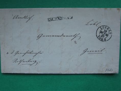 Vorphila Brief 1860 Luzern Eschenbach Kaufen Auf Ricardo