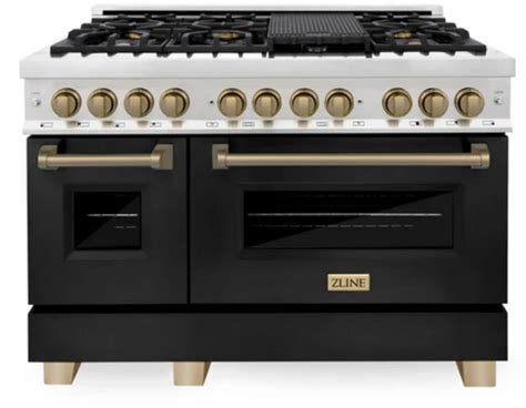 Zline Autograph Edition 48 Black Matte Freestanding Dual Fuel Range Urners Bakersfield Ca