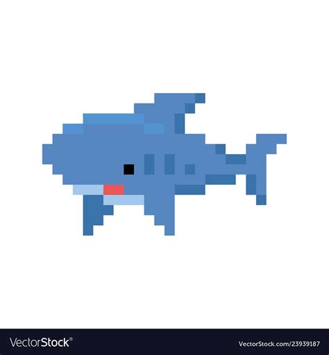 Shark Pixel Art Easy