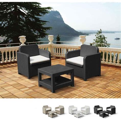 Conjunto De Sillones Para Exterior Grand Soleil Giglio Bar Mimbre