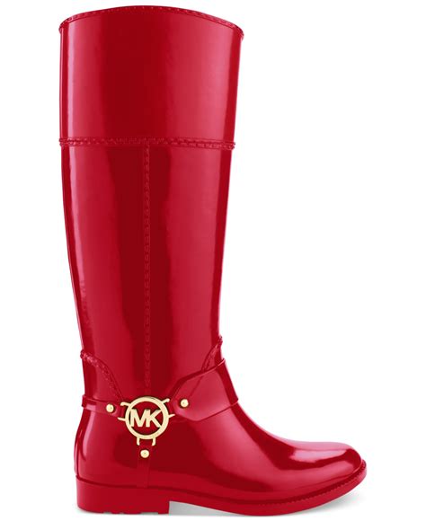 Michael Kors Michael Fulton Harness Rain Boots in Red | Lyst