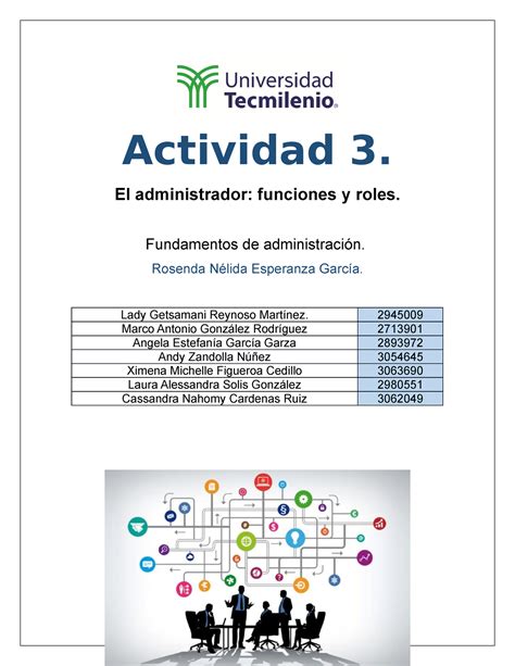 Actividad Admin Actividad El Administrador Funciones Y Roles