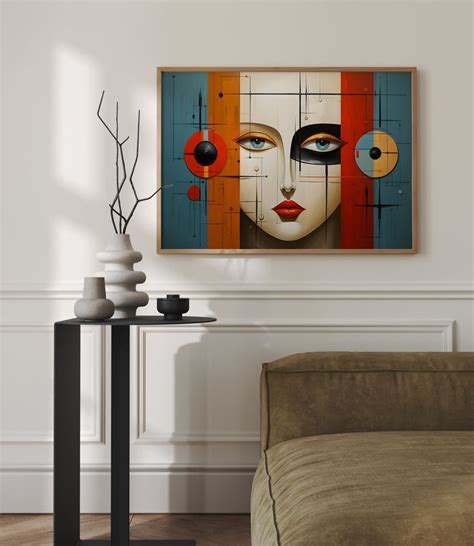 A Living Room Scene With Focus On The Painting