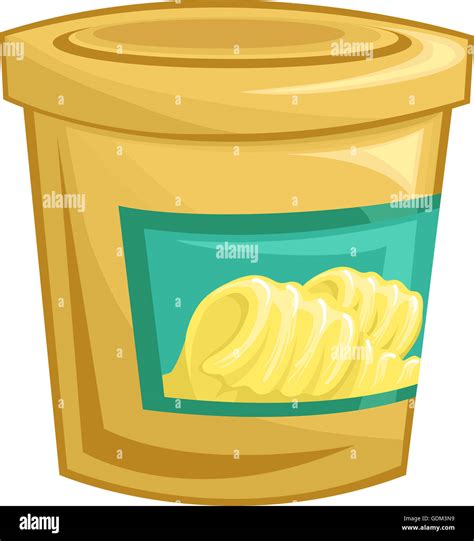 Illustration Of A Tightly Sealed Tub Of Margarine Stock Photo Alamy