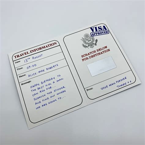 USA Gold Foil Passport Scratch & Reveal Travel Ticket Surprise - Etsy