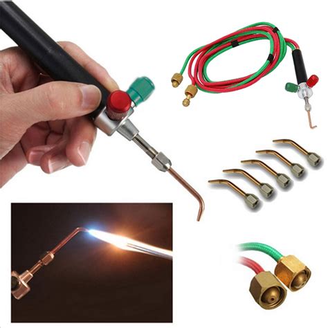 Oxygen Torch Kit Jewelry Micro Mini Gas Small Torch Welding Soldering With 5 Pcs Replaceable