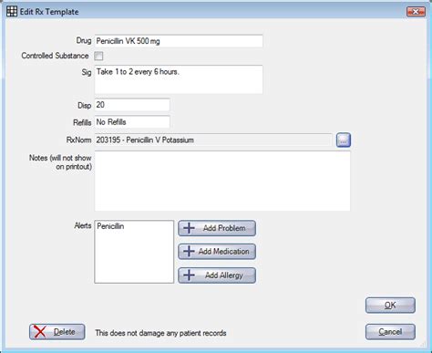 Open Dental Software Manual Prescription Setup