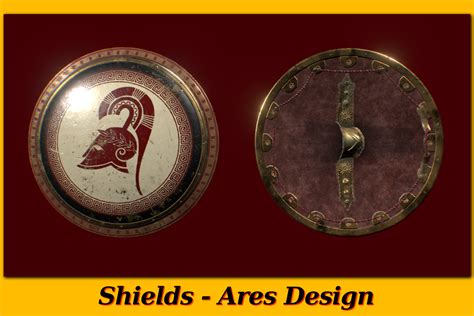 Shields Mythology - Ares Design | 3D Weapons | Unity Asset Store