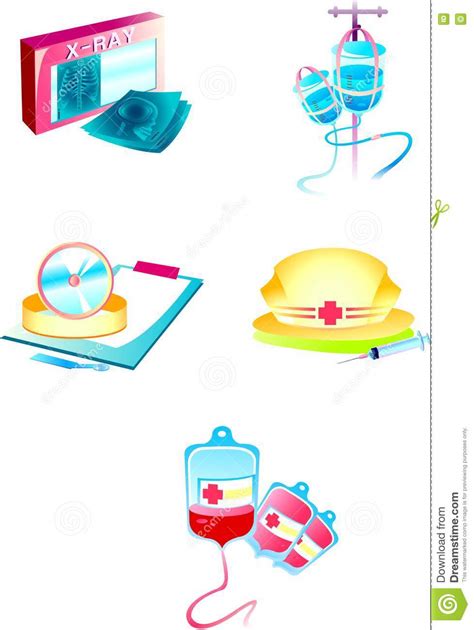 Iconos del hospital stock de ilustración Ilustración de reflector