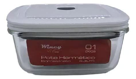 Pote Hermético Borossilicato De Vidro 430ml Wincy MercadoLivre