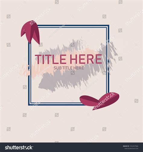 frame template title logo stock vector royalty