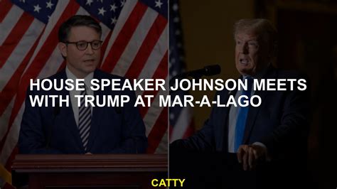 House Speaker Johnson Meets With Trump At Mar A Lago Youtube