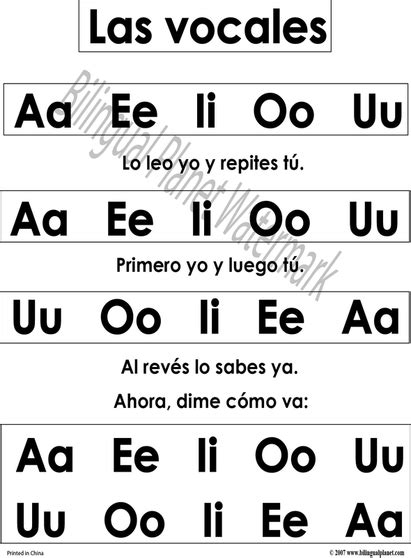 Spanish Vowels Learn With The Las Vocales Chant