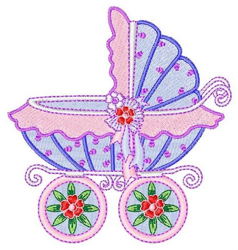 Babys Carriage Embroidery Design People Embroidery Designs